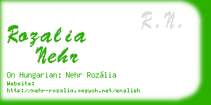 rozalia nehr business card