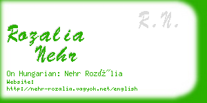 rozalia nehr business card